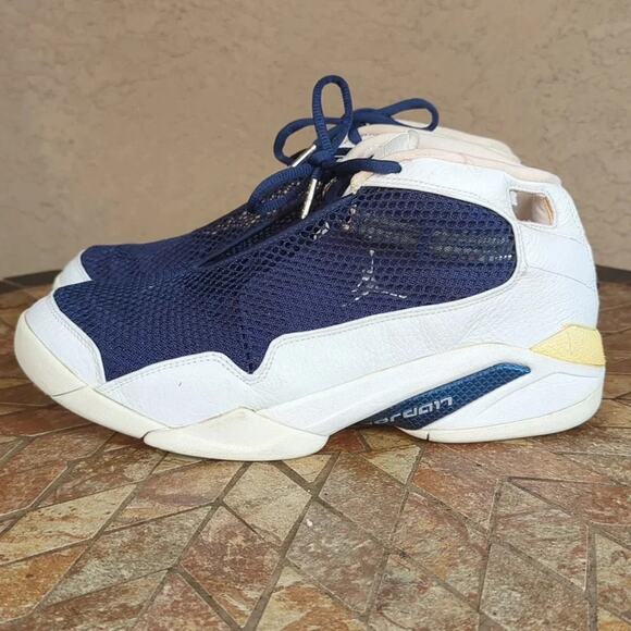 2002 Vintage Nike Air Jordan Jumpman Team Bizness 020810-LN3 Sz 10.5 White/Blue - Picture 3 of 10